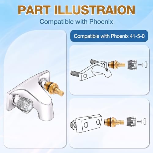 2 Pack Shower Faucet Stem, Compatible with Phoenix 41-5-0 - Image 6
