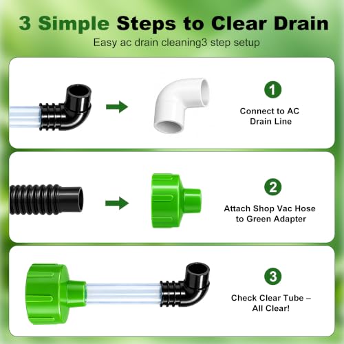 AC Drain Line Vacuum Adapter for Shop Vac HVAC Condensate Drain - Image 8