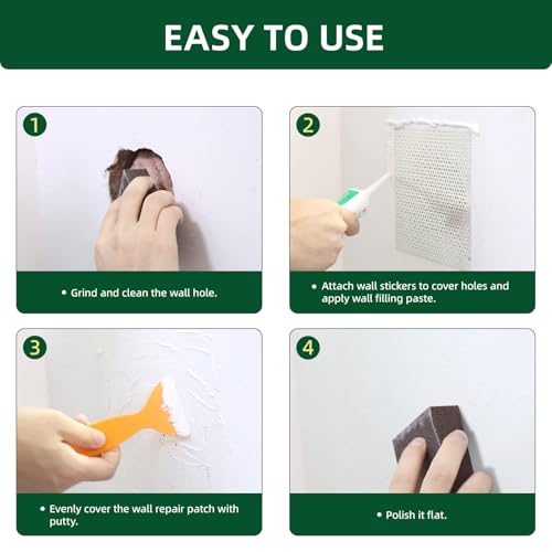 750g Wall Putty Hole Repair, Safe Wall Mending Agent with Nozzle - Image 6