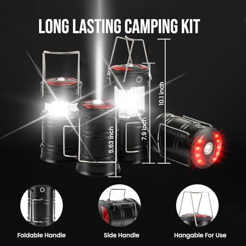 Lichamp 2 Pack Camping Lanterns Rechargeable and Battery - Image 6