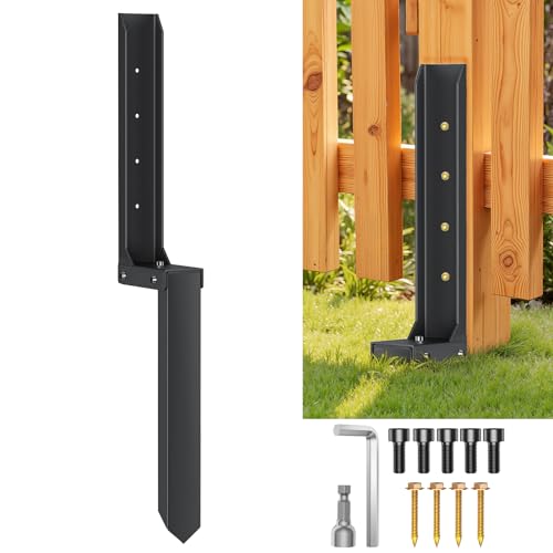 Fence Post Repair Kit, H-Shaped Anchor Spike for Tilted Wood Post - Image 2