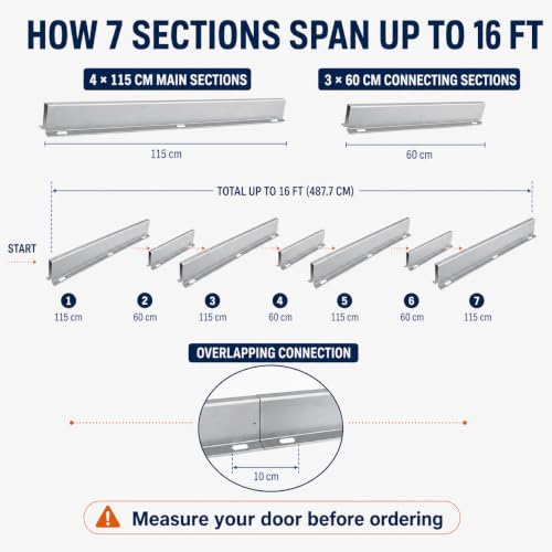 16FT Garage Door Reinforcement Strut Kit, 18-Gauge Galvanized - Image 3