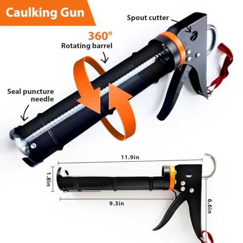 Caulk Gun Kit with Caulk Remover Tool - Smooth Silicone | Home Repair - Image 4