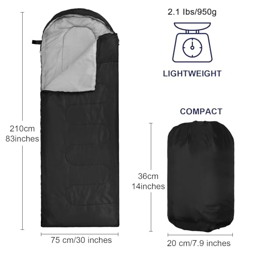 4 Pack 0 Degree Sleeping Bags for Adults - Image 3