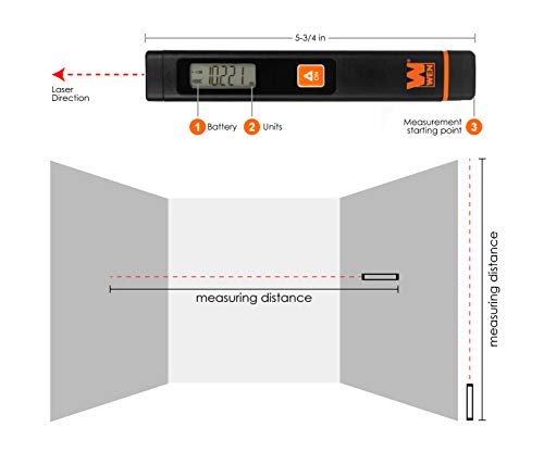 WEN 10110 Multi-Unit Pocket Laser Distance Measure - Image 3