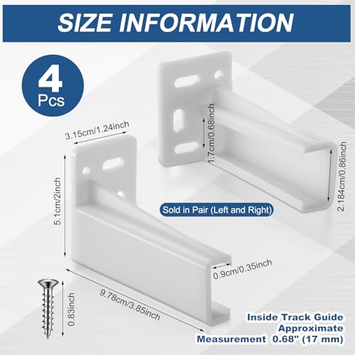 2 Pair Rear Drawer Track Socket Back Plates Mounting | Hand Tools - Image 4