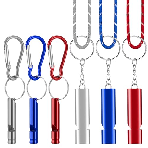 6-Pack Emergency Whistle Survival Loud, Coach Whistle - Image 2