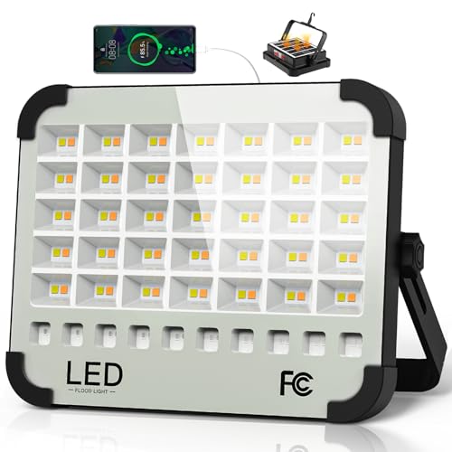 200W 20000LM Solar LED Work Light, 20000mAh Rechargeable - Image 2