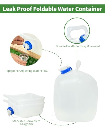 2 Pack 2.64 Gallon Collapsible Water Container Camping - Image 4