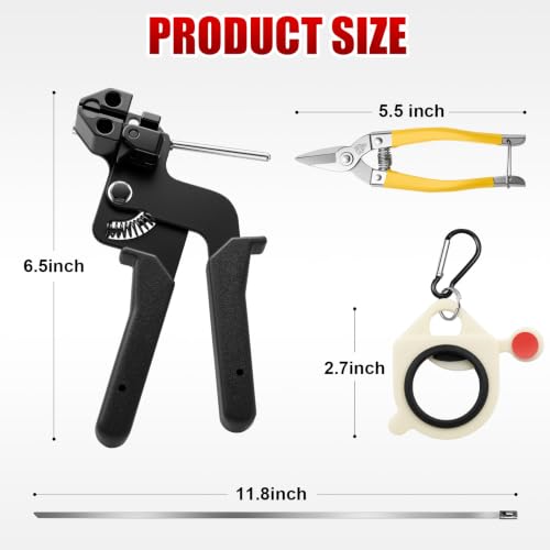 Metal Zip Tie Gun Kit, 150 PCS 304 Stainless Steel Zip Ties - Image 3