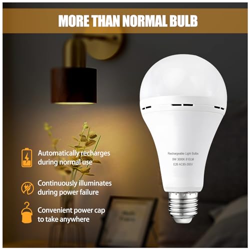 Emergency Rechargeable Bulbs 6Pk,A21 9W 60WEq - Image 3