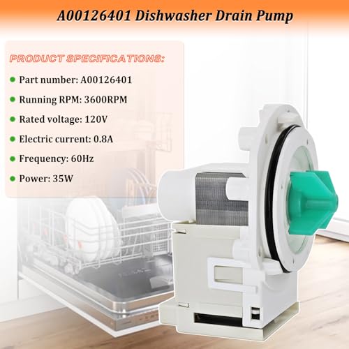 A00126401 Dishwasher Drain Pump for Frigidaire Dishwasher Pump - Image 4