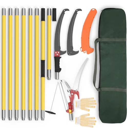 7.3-27FT Extendable Long Handle Pole Saw with Blade - Image 2