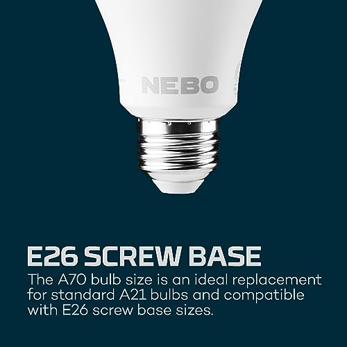 NEBO Blackout Backup Emergency Bulb, 850 Lumens, E26 Screw Base - Image 4