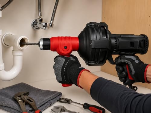 XtremepowerUS Handheld Portable Auto Feed Snake Drain - Image 3