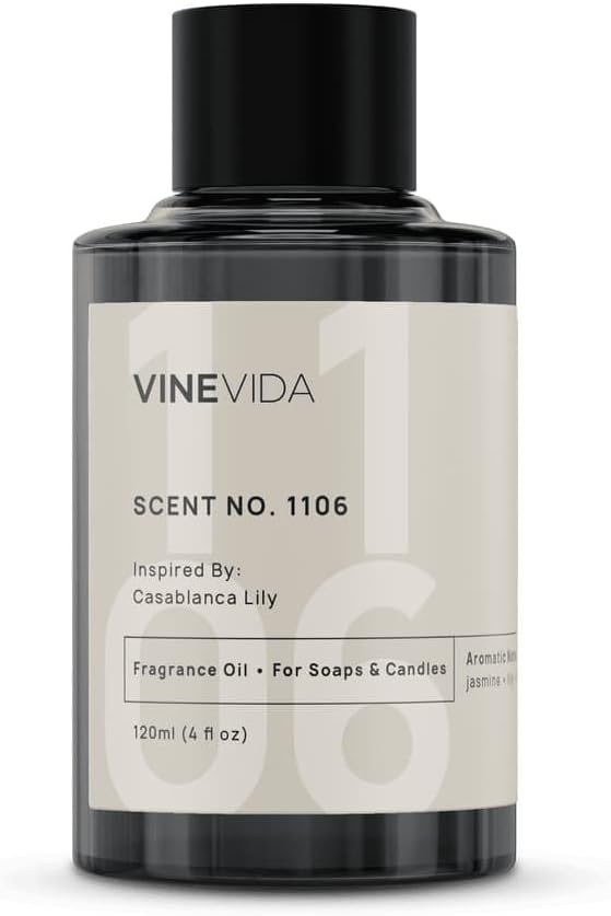 VINEVIDA [4oz] Casablanca Lily Fragrance Oil - Lily Scent for Candle & Soap Making, Made in USA