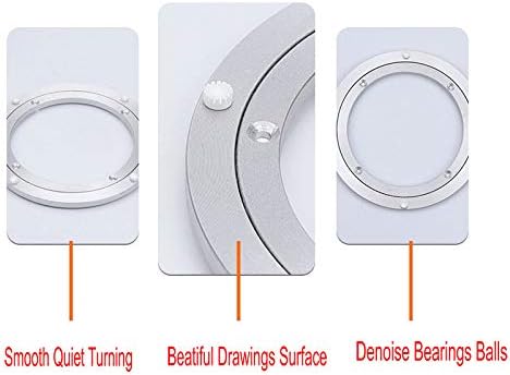 Aluminum Heavy Duty Lazy Susan Rotating Turntable Bearing Swivel Plate Hardware for Dining-Table (12 inch)