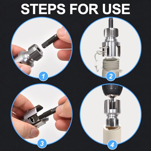 3PCS PVC Pipe Threader Kit for Drill - Image 5