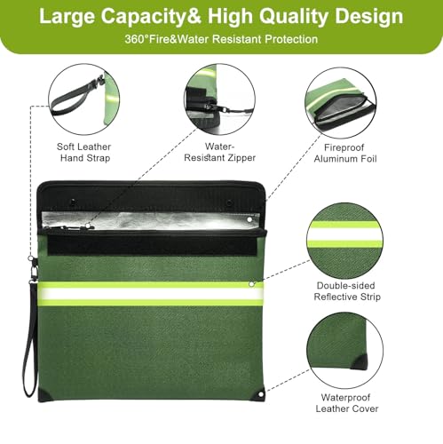 Upgraded Fireproof Money Bag,10 Layers of Heat Insulated - Image 4