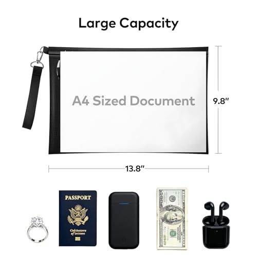 Fireproof Document Bag with Lock and Zipper | Travel Essentials - Image 3