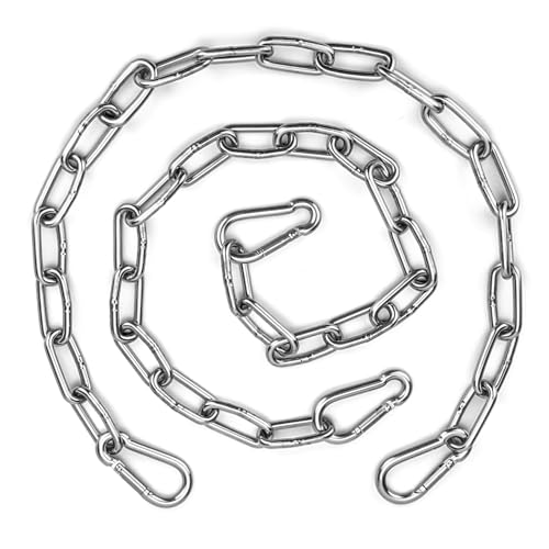 Syocsek 2 Pack Gate Chain Lock for Outdoor Fence with Carabiner - Image 2