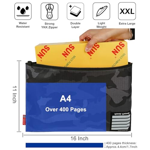 Rough Enough Large Document Bag, Water-Resistant File Folder - Image 4