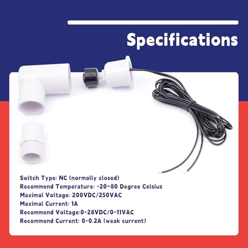 4 Pack SS2 L Shape Water Float Switch AC Float Switch - Image 5