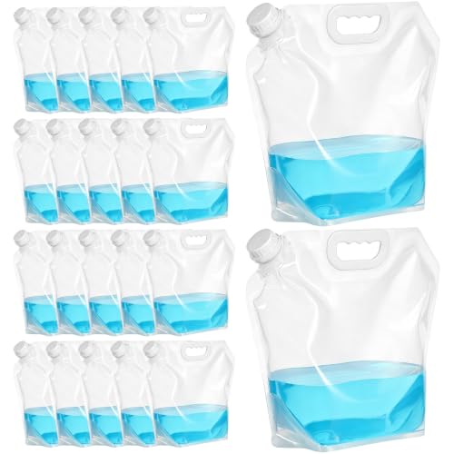 MAQUITA 20 Pcs Emergency Foldable Water Bag, 1.3 Gal - Image 2