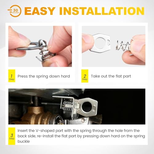RV Water Heater Door Latch 2 Pcs Stainless Steel Cam Lock - Image 7