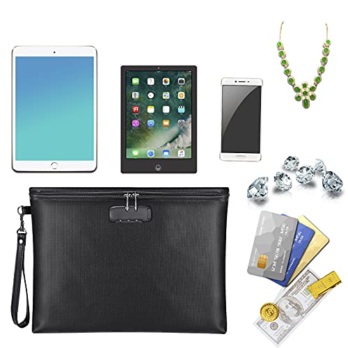 Fireproof Document Bag with Lock,Waterproof Money Pouch - Image 7