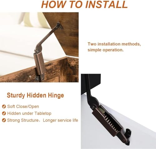 Antique Bronze Lid Support Hinges & Two Folding Hardware - Image 5
