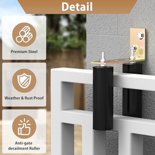 ForoGore 2 Pack 6" Slide Gate Guide Roller with L-Bracket - Image 4