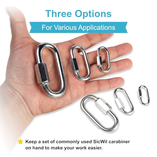 10 PCS Heavy Duty Chain Quick Links, 3 Sizes Locking - Image 4