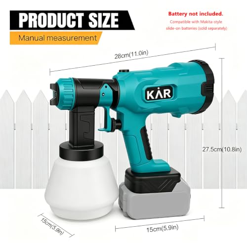 Cordless HVLP Electric Paint Sprayer for Makta 18V Battery - Image 3