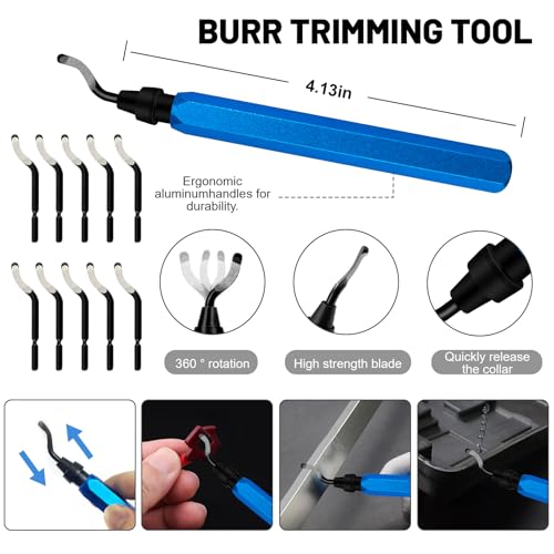 212Pcs 3D Printer Tool Kit with 3D Printer Accessories Bring Tool Box Includes Deburring Ideal for Disassembly Cleaning and Precision Machining Toolboxes