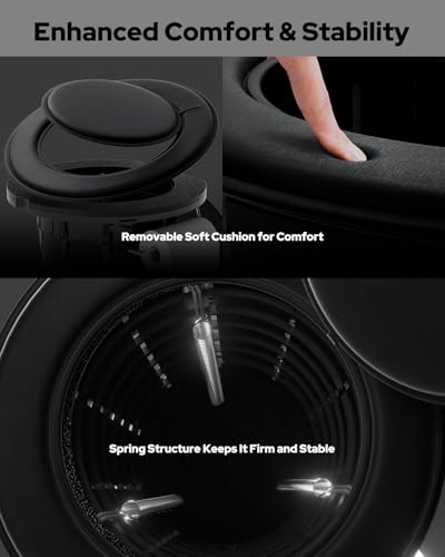 Adjustable Height Portable Toilet with Soft Seat Cushion - Image 5