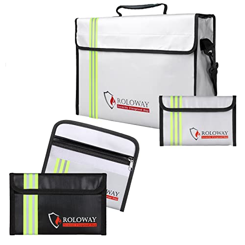 Fireproof Bag Set with Reflective Strip (Silver) & | Travel Essentials - Image 2