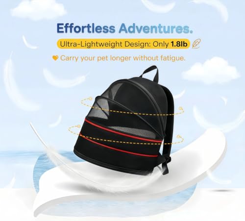 Expandable Cat Carrier Backpack, 2-in-1 Pet Tent for Cats - Image 5