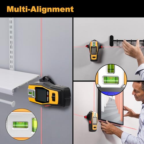 PREXISO 2-in-1 Stud Finder with Laser Level, Rechargeable Cross - Image 5