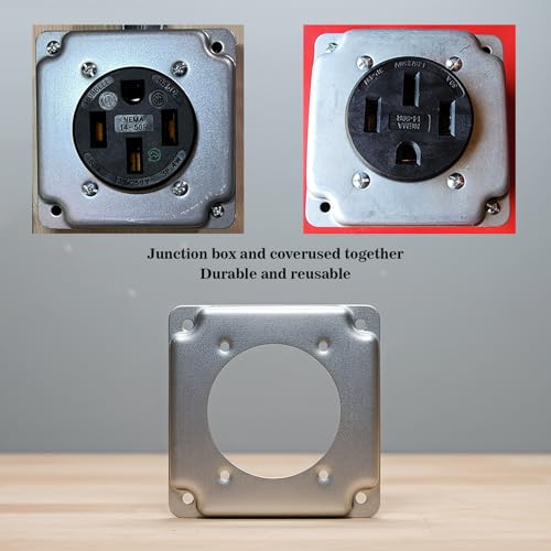 2 Pack 4" Square Outlet Cover, with 2.44" Large Diameter Hole - Image 5