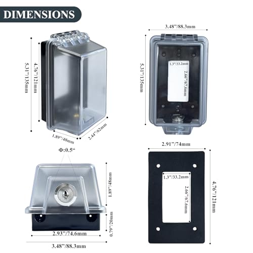Universal Standard Electrical Outlet Cover with Lock,Fits Most - Image 6