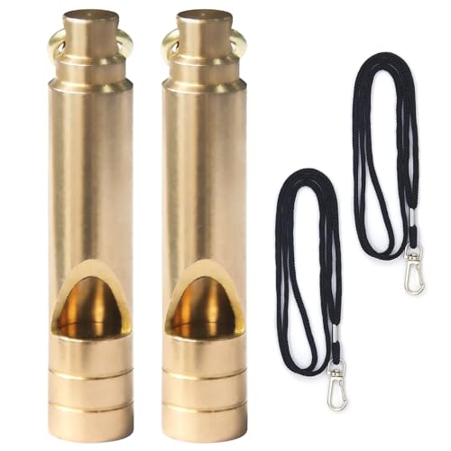 Brass Survival Whistle, 125 dB Loud Emergency Whistle - Image 3
