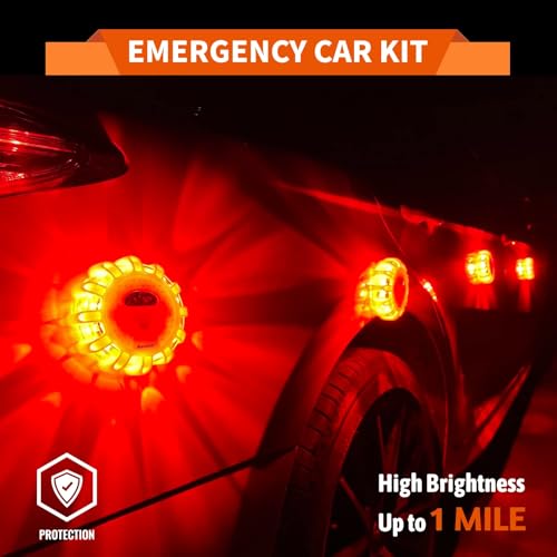 LED Road Flare, Emergency Safety Kit with Hammer Whistle Gloves - Image 6