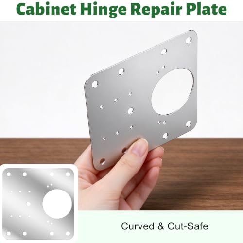 20 Pcs Stainless Steel Cabinet Hinge Repair Plate Door Hinge - Image 5