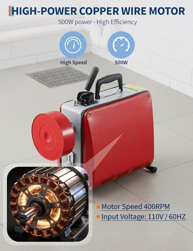 Portable Electric Drain Cleaner Machine – 66Ft x 5/8" & - Image 4