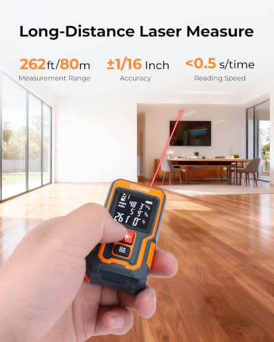 CIGMAN Mini Laser Measuring Tool, 262Ft Laser Measure - Image 3