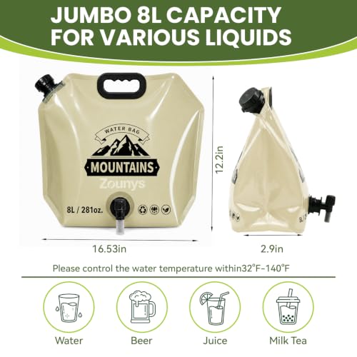 6Pack Collapsible Water Container 8L/2 Gallon Water - Image 3