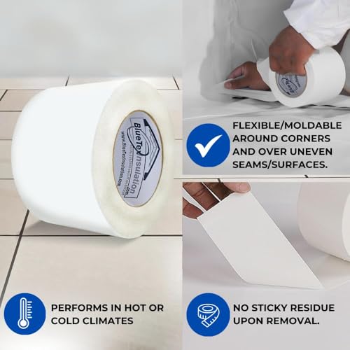 BlueTex Insulationㅤ 4'' Wide x 180' Long White Vapor | Home Repair - Image 4