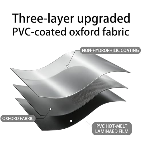 Accompagner Black Tarps Heavy Duty Waterproof 7x12ft, Thick Vinyl - Image 6