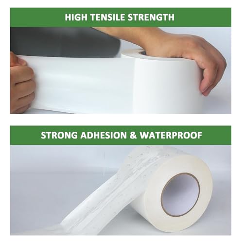 Vapor Barrier Tape 4" x 180', 9Mil White Polyethylene for Pipe - Image 6